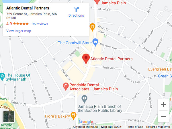 map of our Jamaica Plain, MA location